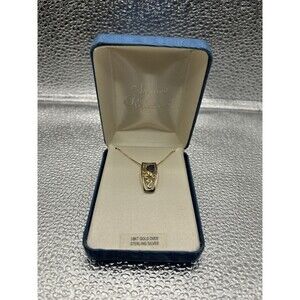 Sterling Reflections 18K Gold Over Sterling Silver Two-Tone Leaf Pendant Chain